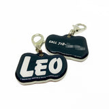 Black Goofy Font - 2x Tags Dog Name Tags by Bashtags