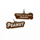 Brown Goofy Font - 2x Tags Dog Name Tags by Bashtags