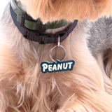 Dark Grey Goofy Font - 2x Tags Dog Name Tags by Bashtags