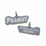 Grey Goofy Font - 2x Tags Dog Name Tags by Bashtags