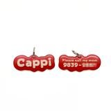 Apple Red Jelly-Bean Font - 2x Tags Dog Name Tags by Bashtags
