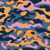 Camo Lilac Apricot Rock-Sugar Font - 2x Tags Dog Name Tags by Bashtags