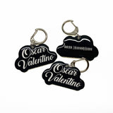 Black Love-Script Font - 2x Tags Dog Name Tags by Bashtags