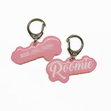 Pastel Pink Love-Script Font - 2x Tags Dog Name Tags by Bashtags