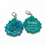 Mexican Rose Succulent - 2x Tags Dog Name Tags by Bashtags