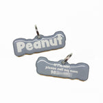 Grey Rock-Sugar Font - 2x Tags Dog Name Tags by Bashtags