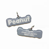 Grey Rock-Sugar Font - 2x Tags Dog Name Tags by Bashtags