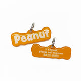 Orange Rock-Sugar Font - 2x Tags Dog Name Tags by Bashtags