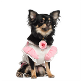 Light Pink Rose - 2x Tags Dog Name Tags by Bashtags