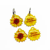Sunflower - 2x Tags Dog Name Tags by Bashtags