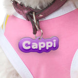 Grape Purple Jelly-Bean Font - 2x Tags Dog Name Tags by Bashtags