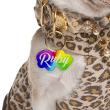 Color Wheel Rainbow - 2x Tags Dog Name Tags by Bashtags