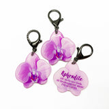 Violet Orchid Dog Name Tags by Bashtags