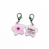 Sakura Cherry Blossom - 2x Tags Dog Name Tags by Bashtags