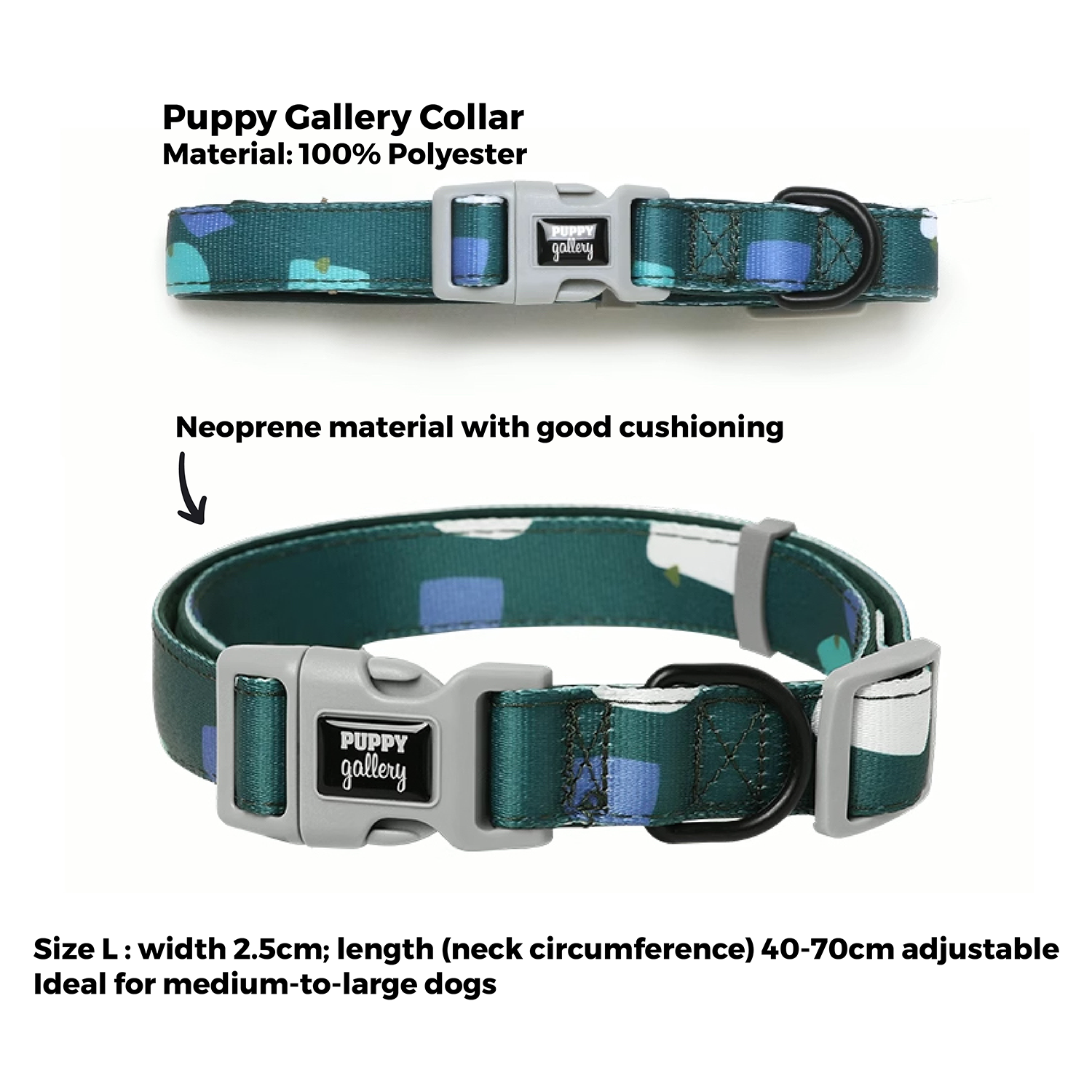Puppy Gallery Amber Collar and Bashtag set