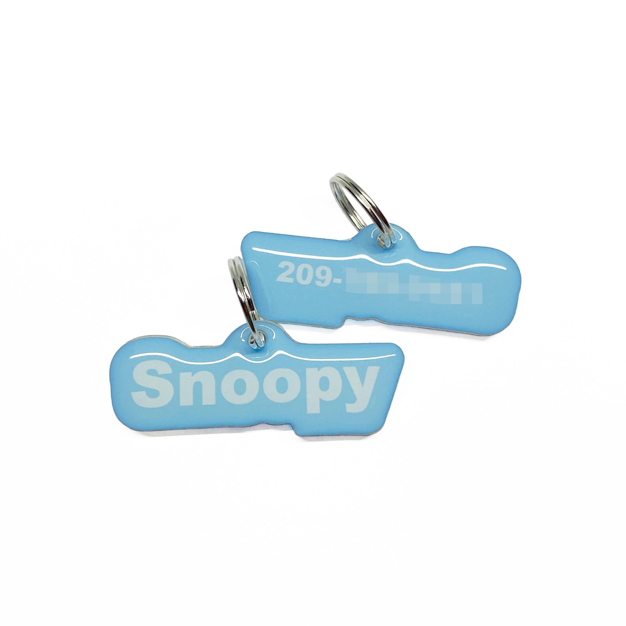 Baby Blue Arial Bold Pet ID Tag by Bashtags