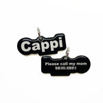 Black Arial Bold - 2x Tags Dog Name Tags by Bashtags