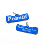 Electric Blue Arial Bold Pet ID Tag by Bashtags