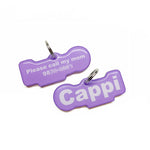 Pastel Violet Arial Bold Pet ID Tag by Bashtags
