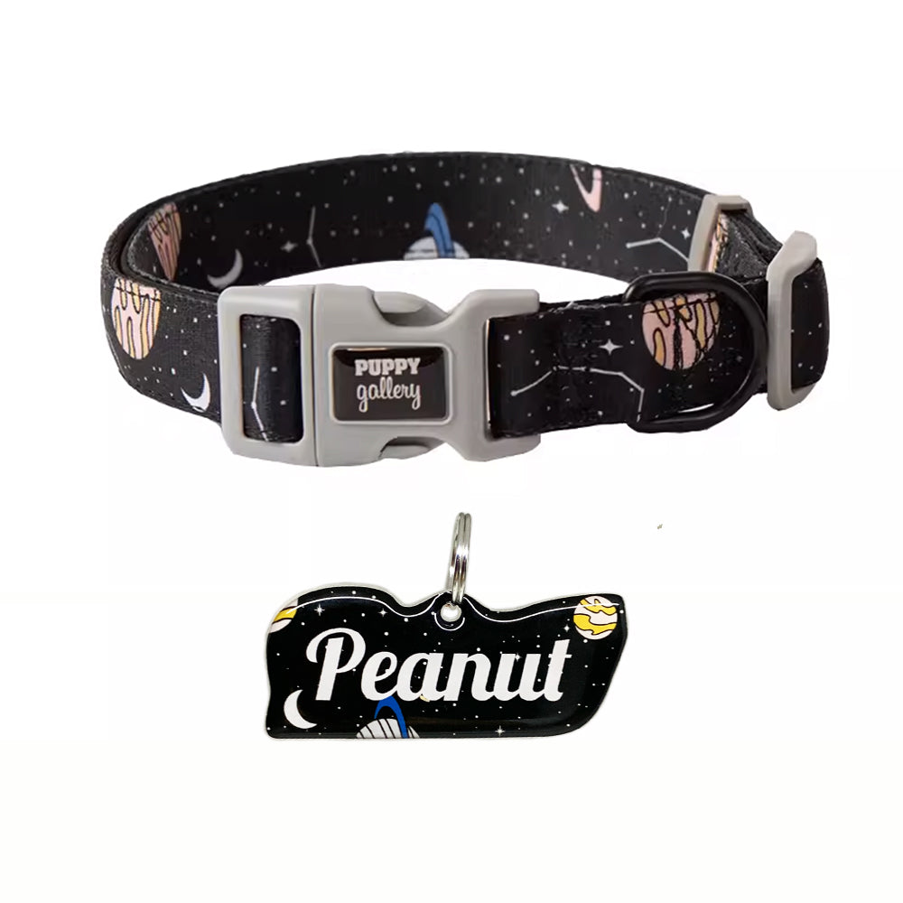 Puppy Gallery Astro Collar and Bashtag set