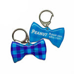 Blue Checkers - 2x Tags Dog Name Tags by Bashtags