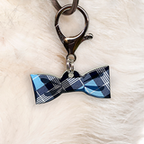 Tartan Bowtie Pet ID Tags For Dogs and Cats, Unique Bowtie Pet Name Tags Made With Acrylic, Lightweight and Silent