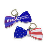 U.S.A. Flag Bowtie Pet ID Tag Dog Tag | Custom Pet ID Tags by Bashtags®