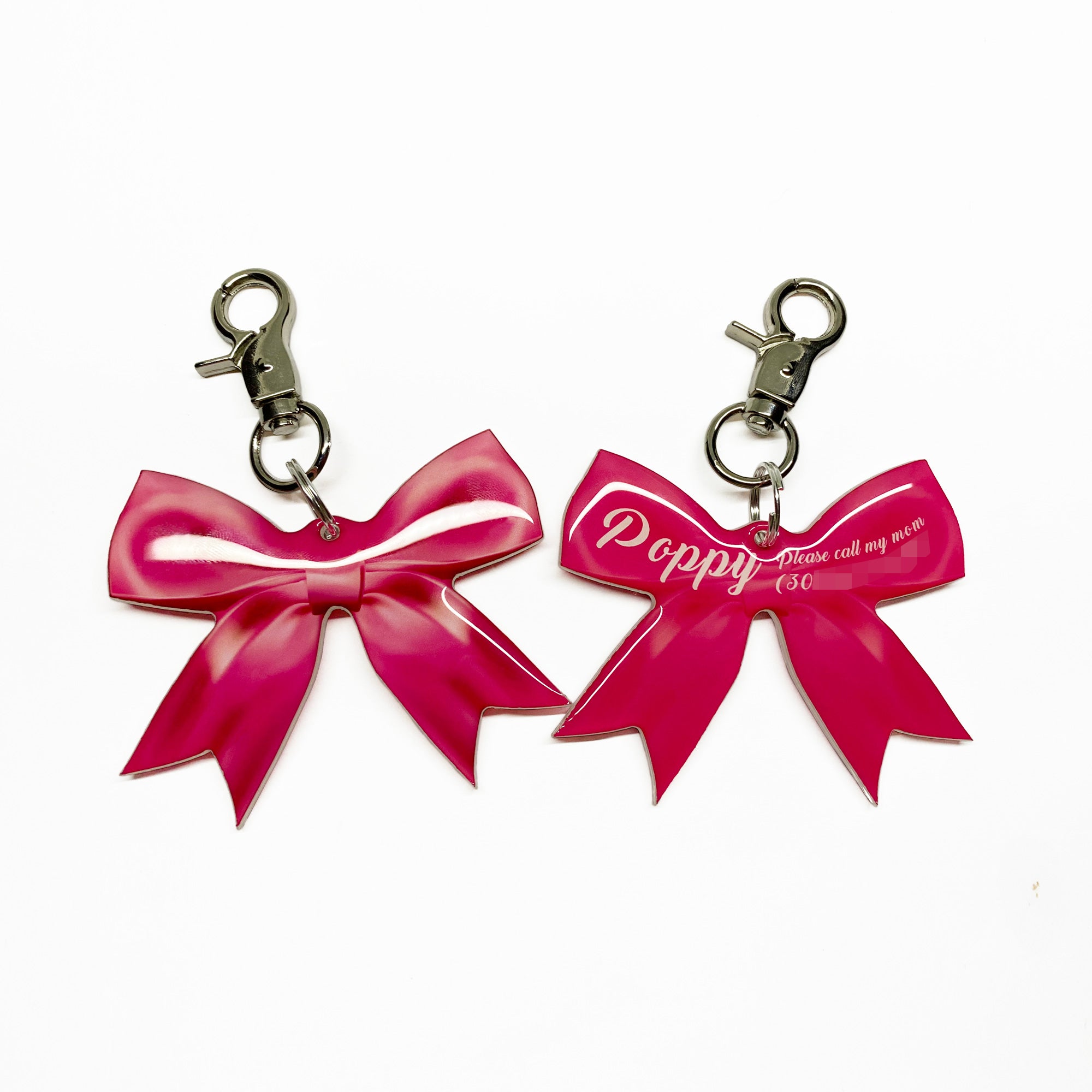 Pink Ribbon  Dog Name Tags by Bashtags