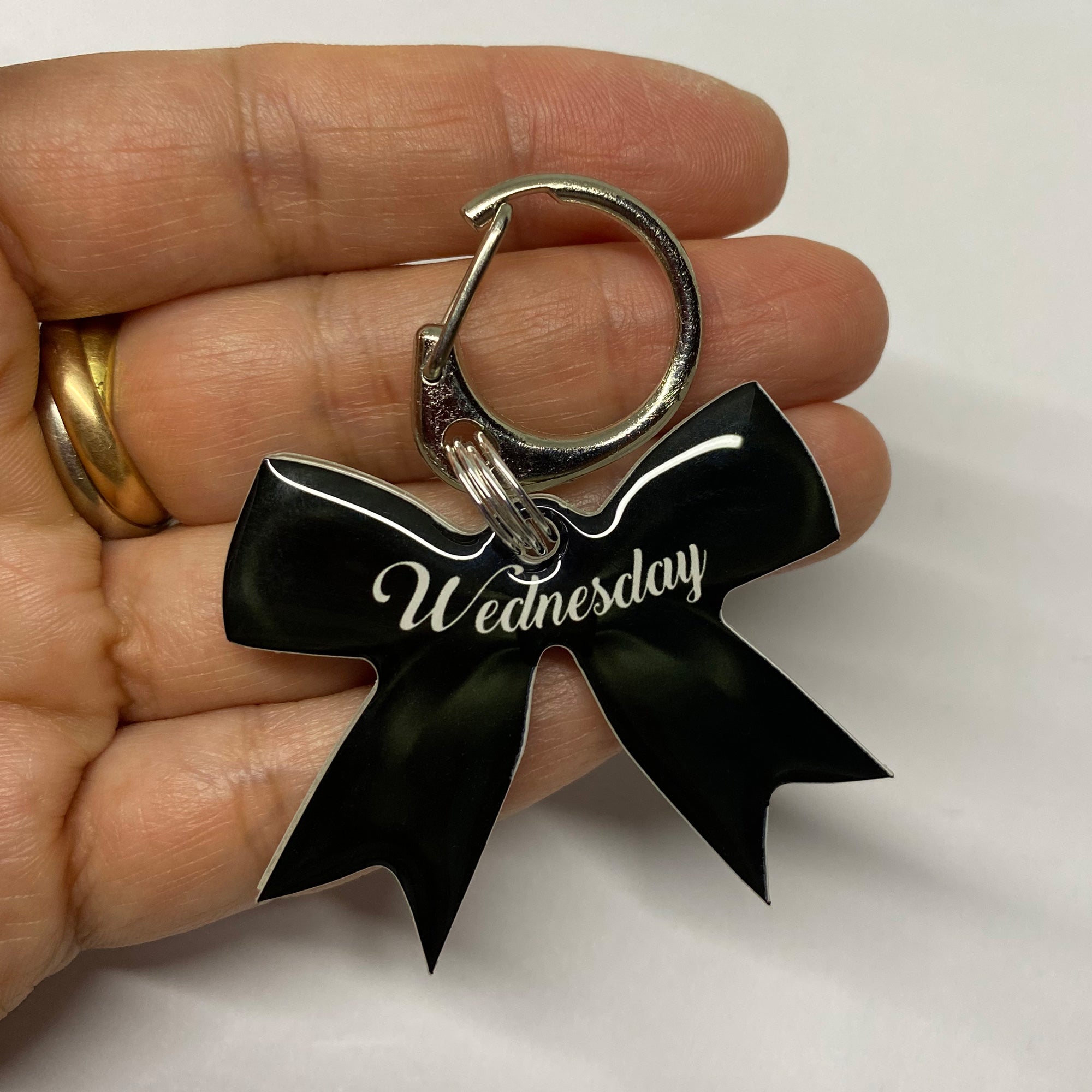 Black Ribbon Dog Name Tags by Bashtags