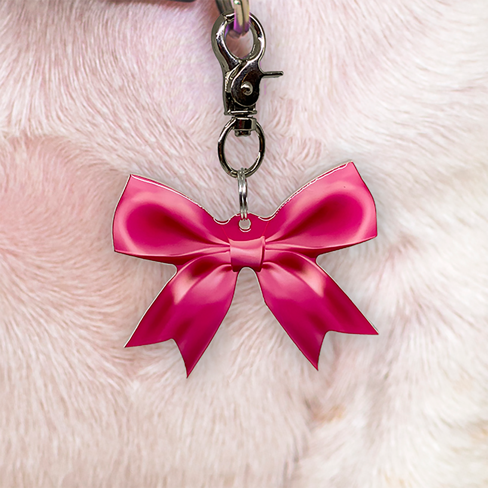 Pink Ribbon  Dog Name Tags by Bashtags