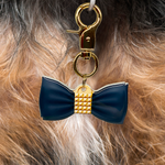 Black Gold Brooch Bowtie Pet ID Tag Dog Tag | Custom Pet ID Tags by Bashtags®