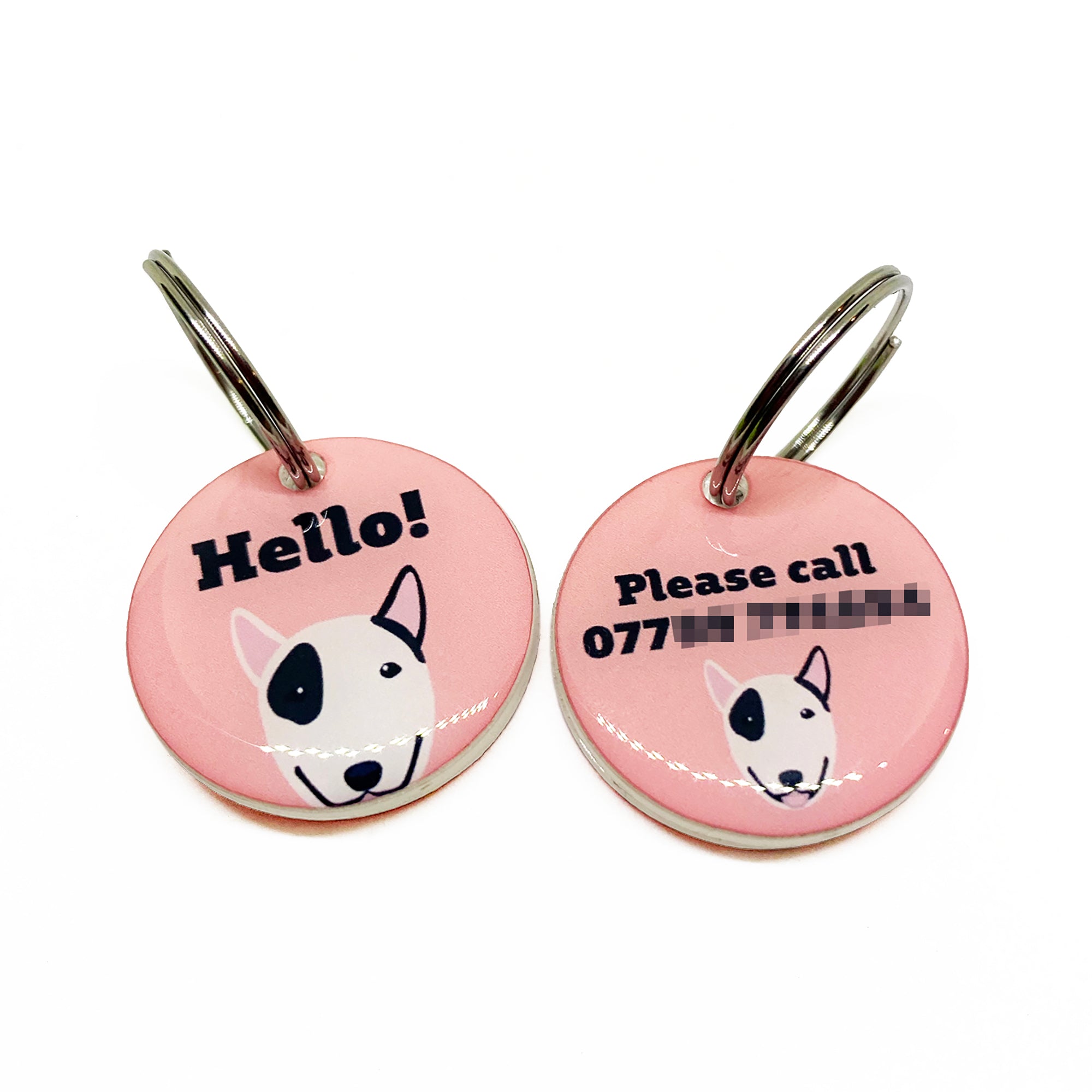 Bull Terrier - 2x Tags Dog Name Tags by Bashtags