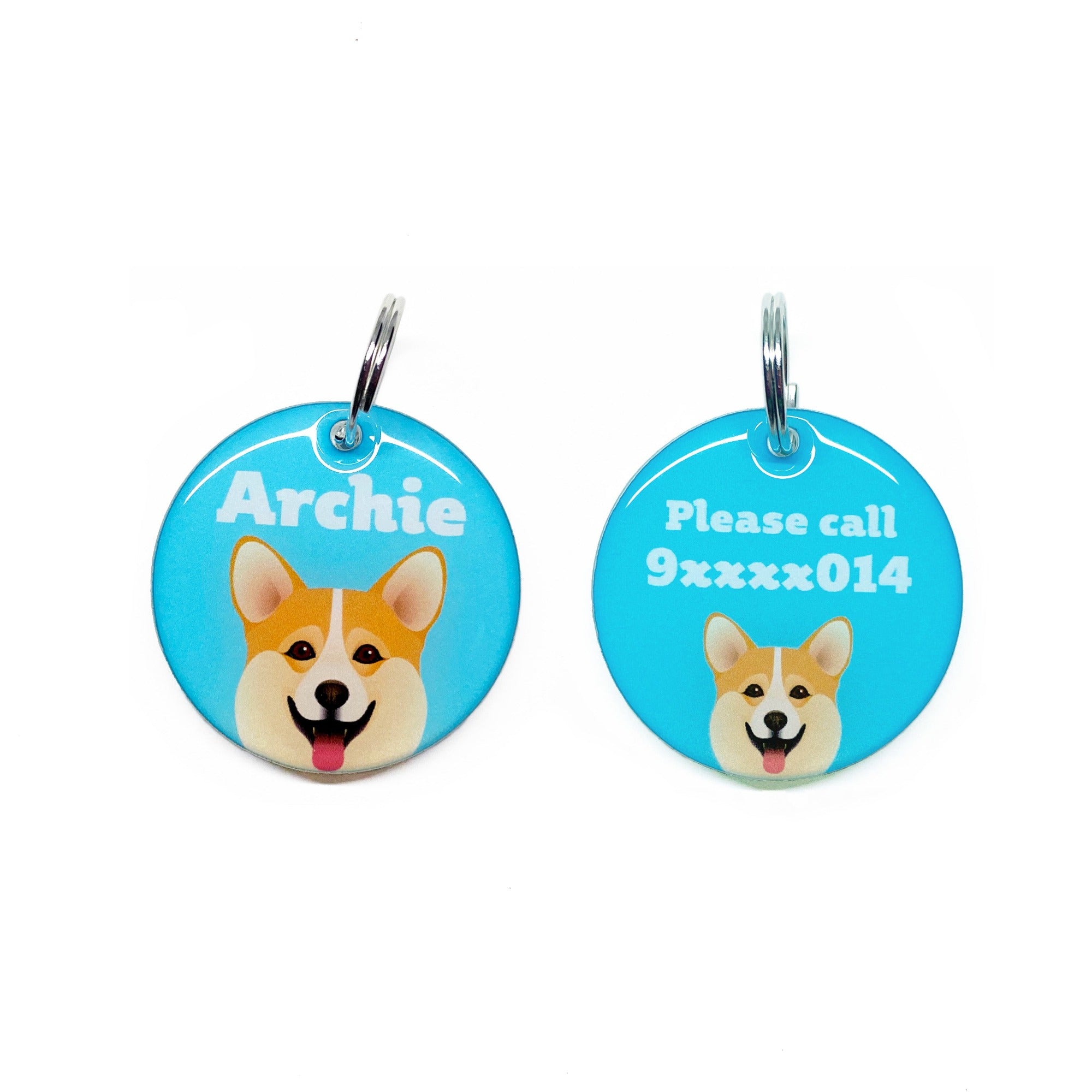 Welsh Corgi Double-Sided Dog Tag | Unique Pet ID Tags by Bashtags®
