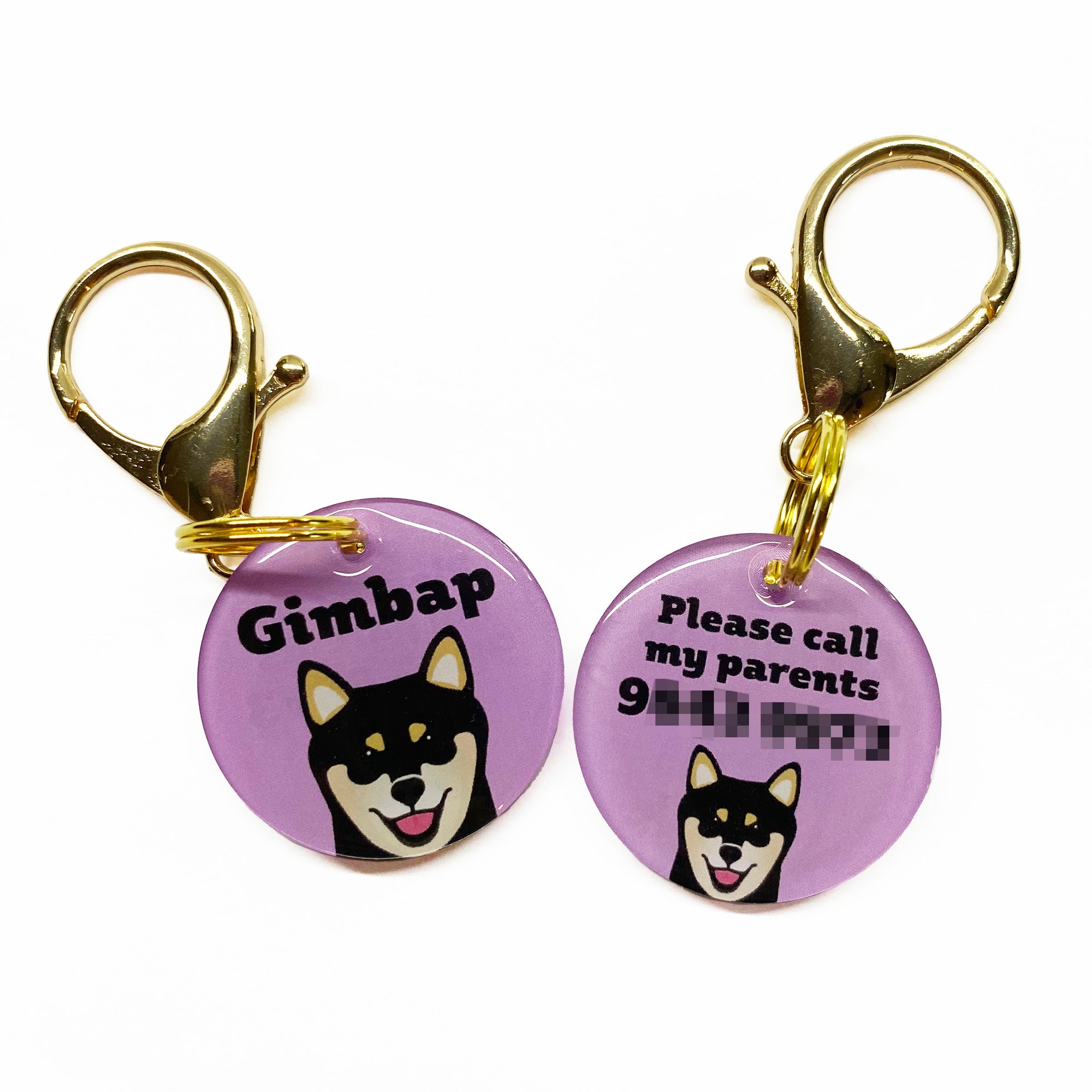 Shiba Inu (Black) Dog Name Tags by Bashtags