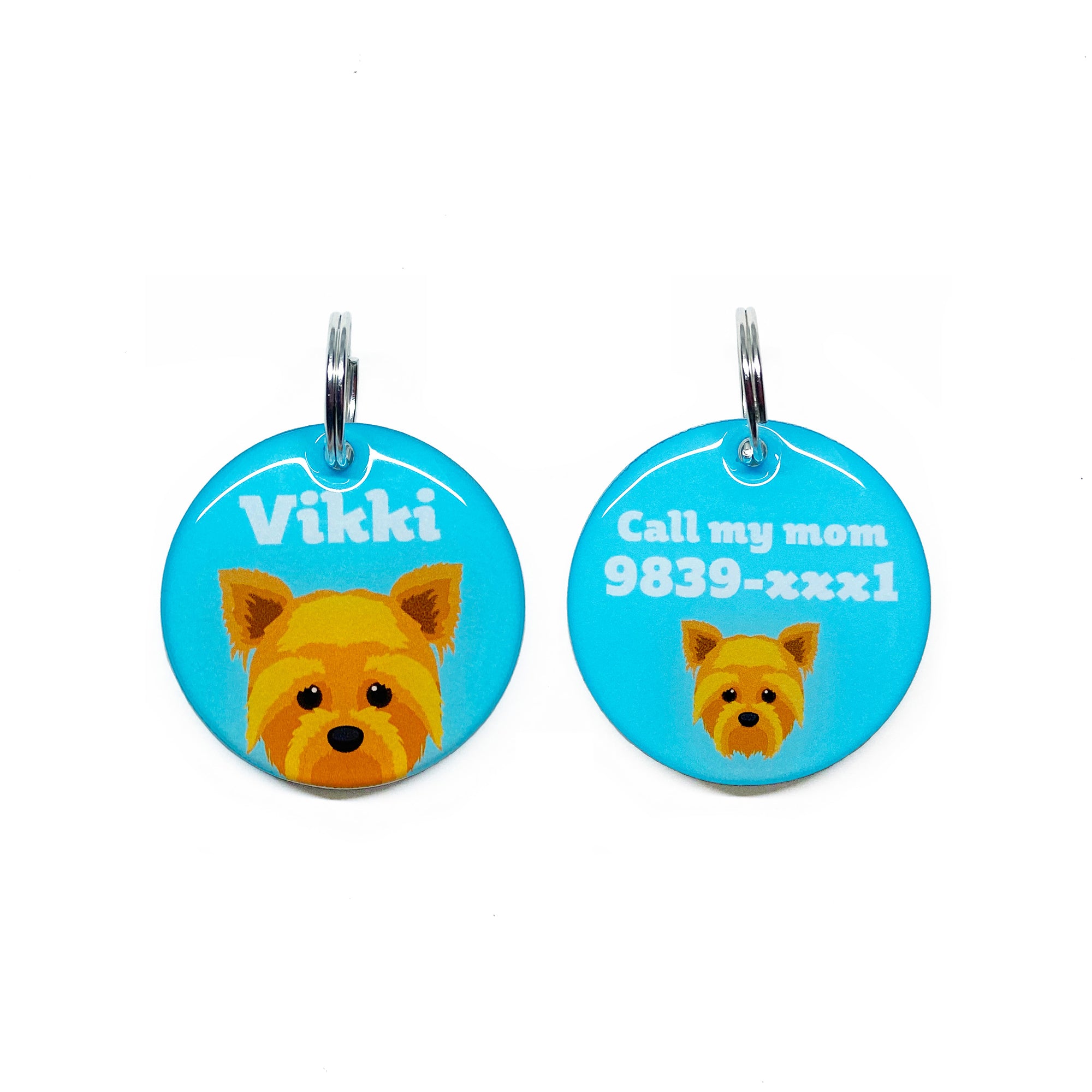 Yorkshire Terrier - 2x Tags Dog Name Tags by Bashtags