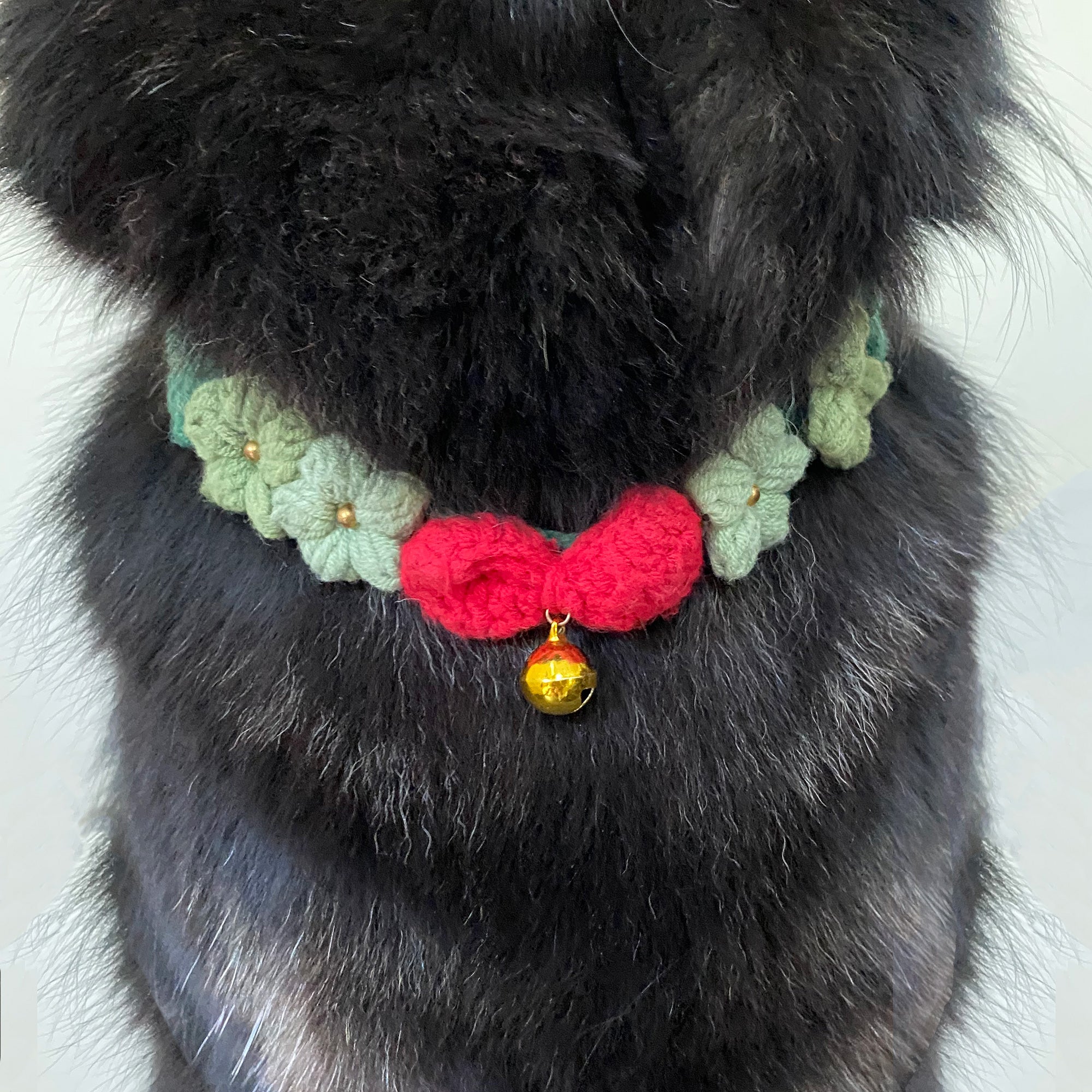 Crochet Floral and Bow Collar For Cats and Dogs