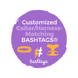 Custom Pet ID Tag Matching with Collar or Harness Dog Name Tags by Bashtags