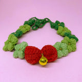 Crochet Floral and Bow Collar For Cats and Dogs