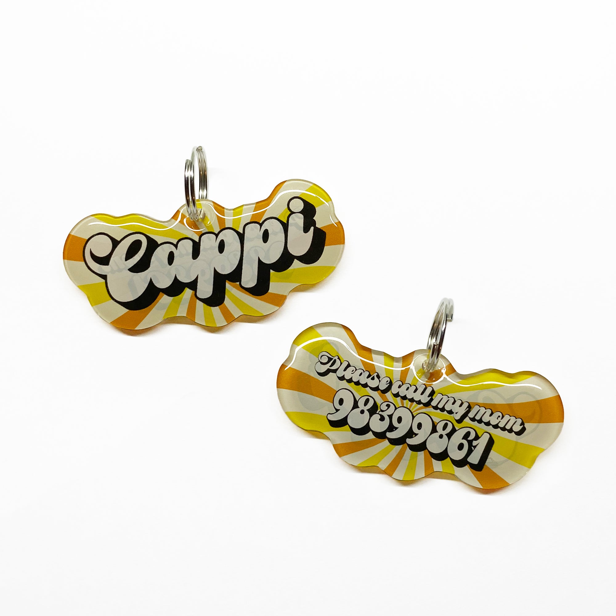 Lemon Meringue Script Lemon Meringue Float Retro-Script Font Dog Name Tag by Bashtags