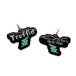 Black + Verdigris Lightning Bolt - 2x Tags Dog Name Tags by Bashtags