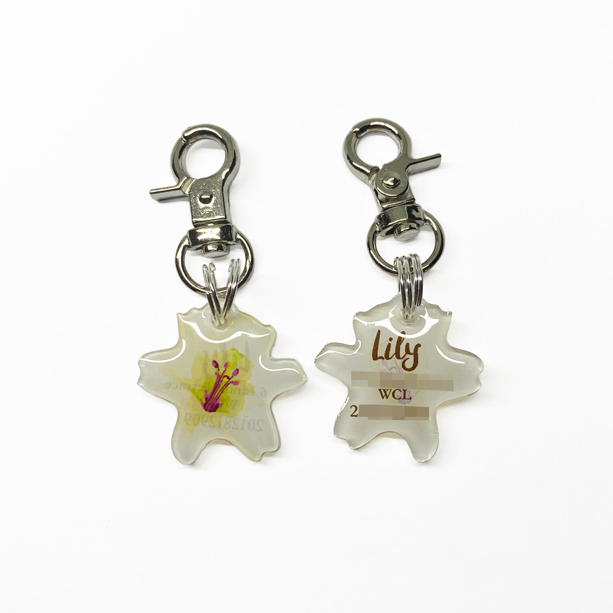 Linen Lily - 2x Tags Dog Name Tags by Bashtags