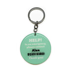 My Pet Is Home Alone Keychain Round - 2x Tags Dog Name Tags by Bashtags