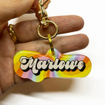 Moscato Float Retro-Script Font Pet ID Tags