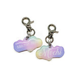 Pastel Rainbow Dog Name Tags by Bashtags