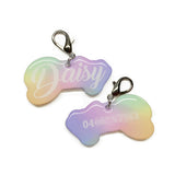 Pastel Rainbow Dog Name Tags by Bashtags