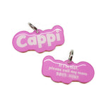 Tickle-Me Pink Rock-Sugar Font Pet ID Tag by Bashtags