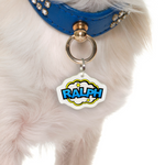 Blue Speech Bubble Pet ID Tag Dog Tag | Custom Pet ID Tags by Bashtags®