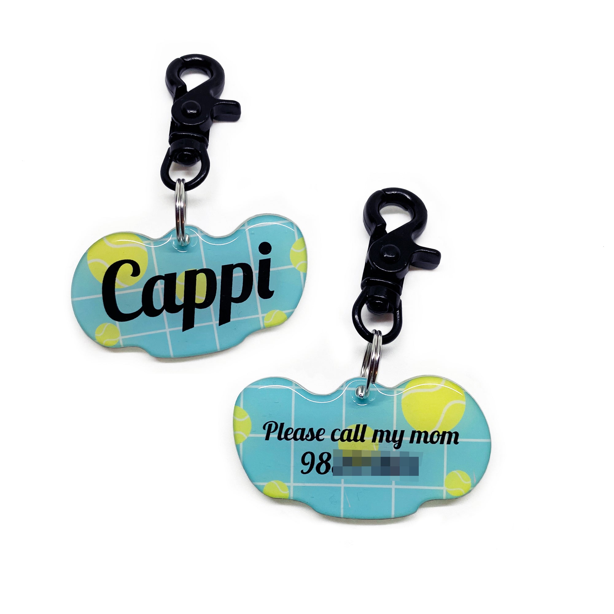 Puppy Gallery Tennis Bashtag - 2x Tags Dog Name Tags by Bashtags