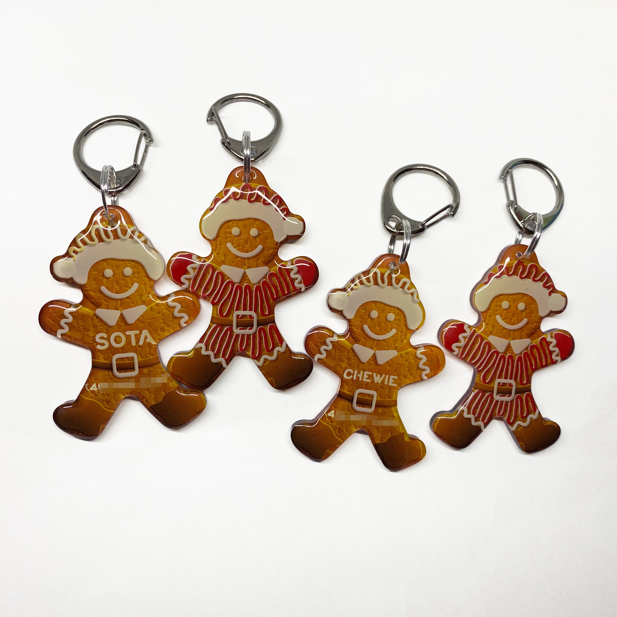 Gingerbread Santa Pet ID Tags | Unique Pet ID Tags by Bashtags