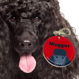 Black Poodle Double-Sided Dog Tag | Unique Pet ID Tags by Bashtags®